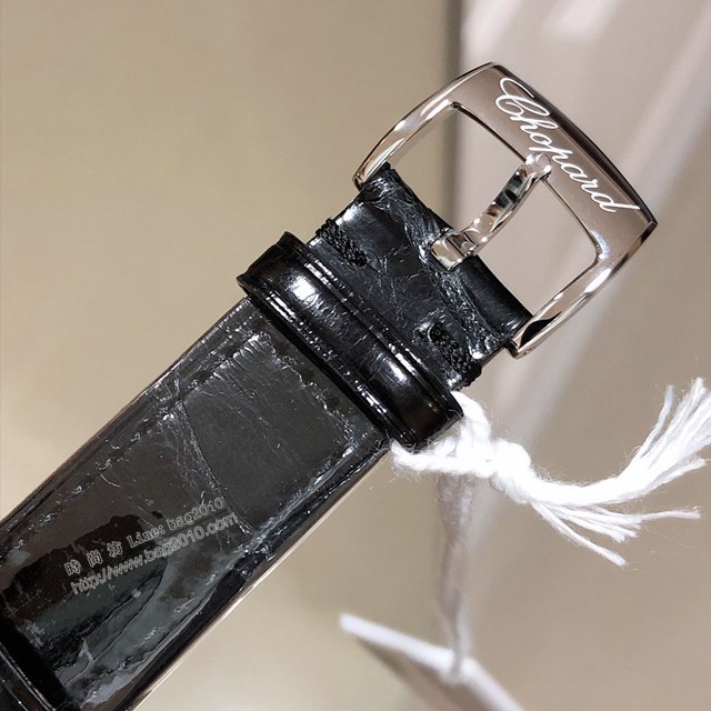 蕭邦情人限量版-躍動的心石英鱷魚皮女士腕表 蕭邦快樂鑽系列女表  gjs2233